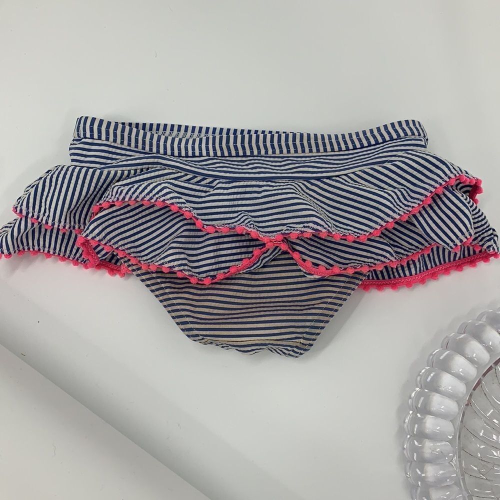 Mini Boden 3-4Y Striped‎ Ruffle Bikini - Picture 4 of 7